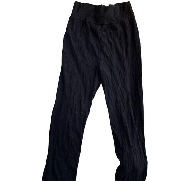 ✨Reformation Black Kassia Tie Waist Ribbed Pants✨ - Picture 1 of 12